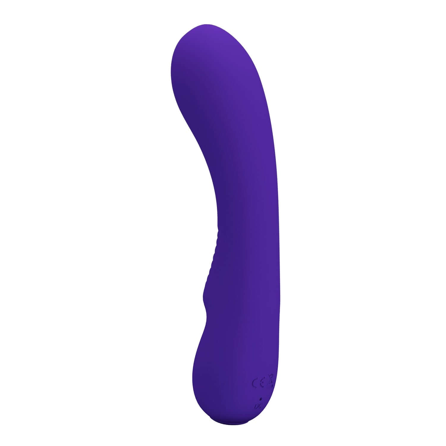 Matt Super Soft Silicone Vibrator in purple, featuring 12 vibration settings and a sleek, waterproof design.