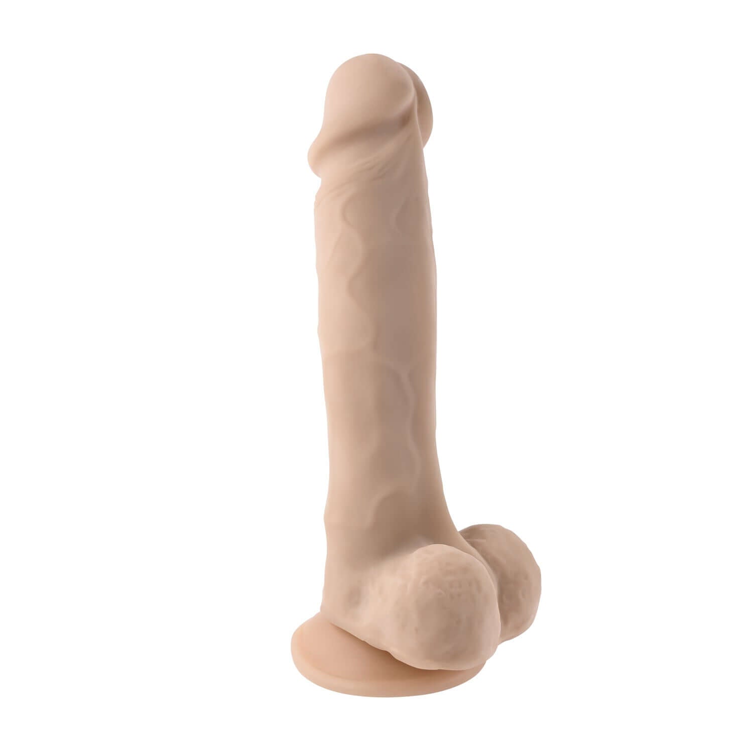 Realistic 6.5-inch natural feel dildo with dual-layered TPE rubber and powerful suction cup base for hands-free use.