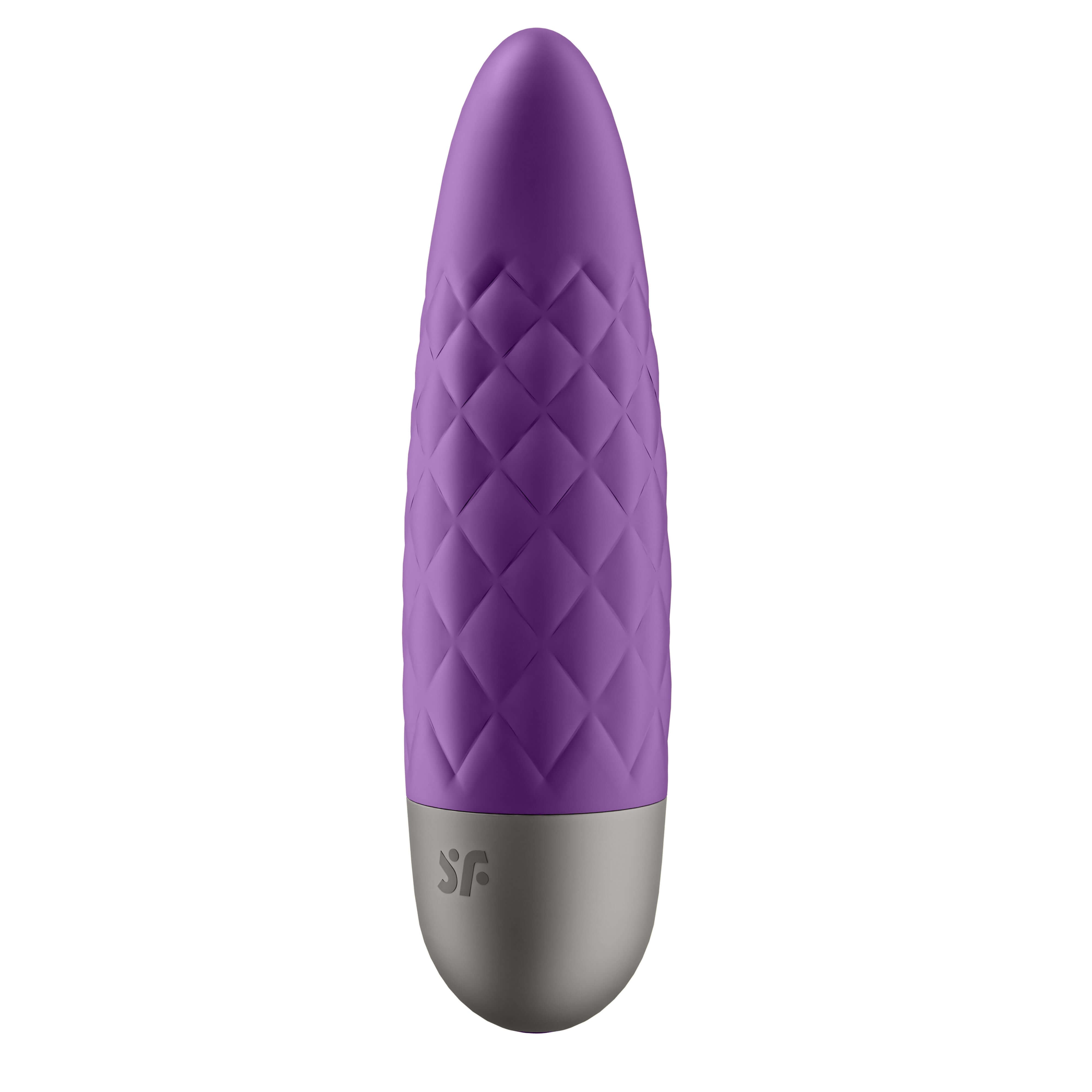 Ultra Power Bullet 5 in violet, featuring a quilted design for enhanced grip and intense clitoral stimulation.