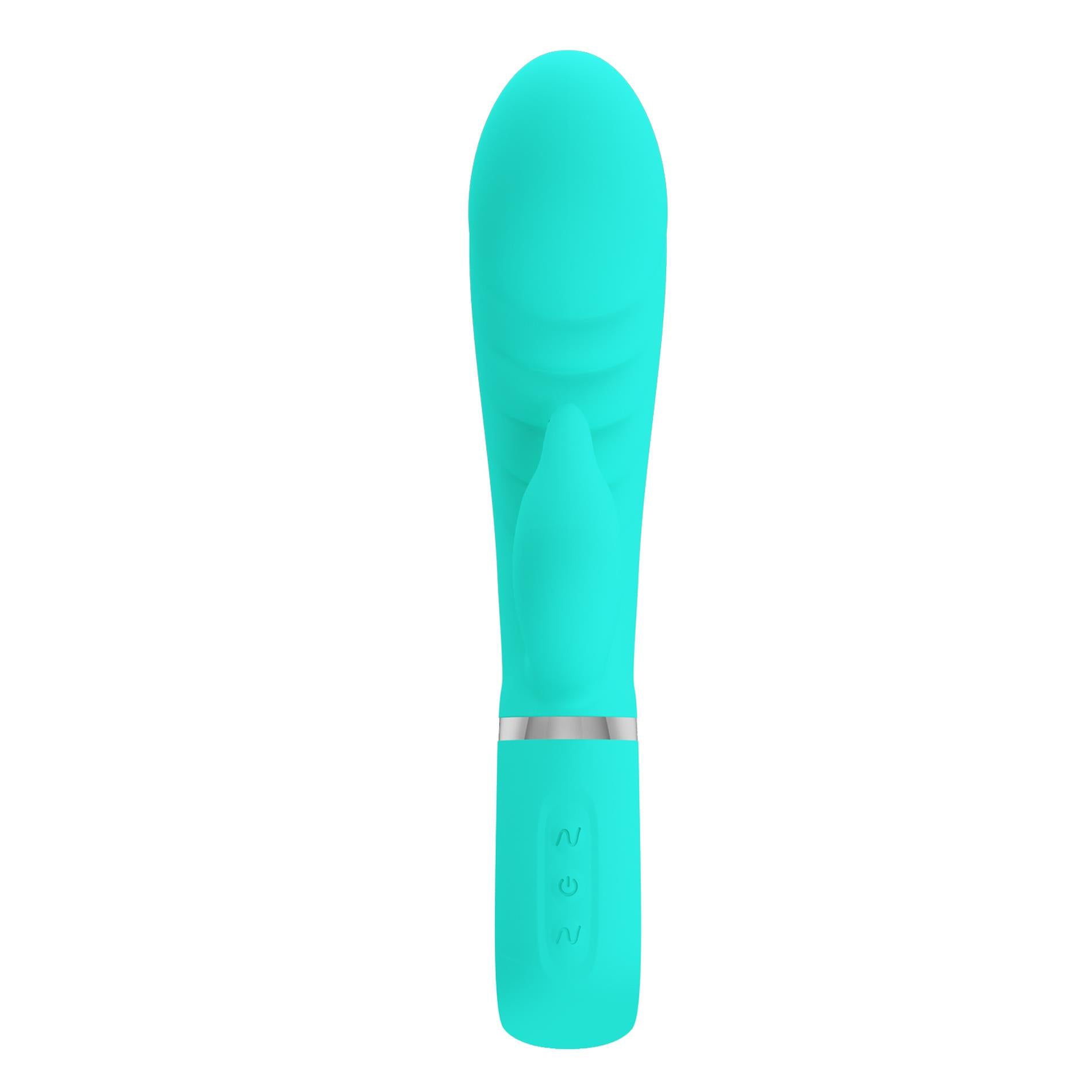 Prescott Super Soft Rabbit Silicone Vibrator in Teal - Ultra soft, smooth, and skin-friendly design for a comfortable and pleasurable experience.