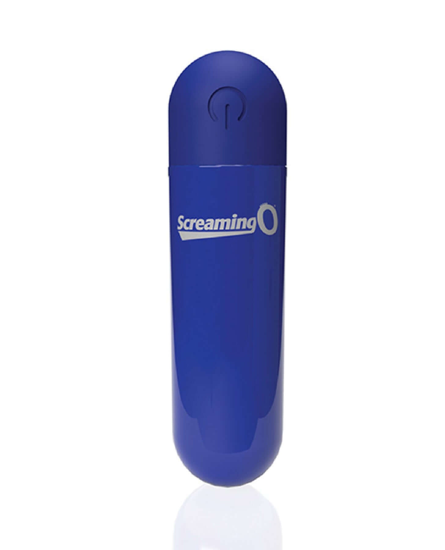 Screaming O Rechargeable Bullet - Blue, compact and powerful with deep, rumbling vibrations and 3 speeds, perfect for a customized pleasure experience.