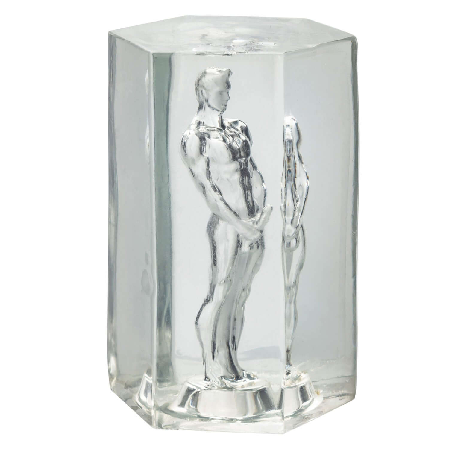 Transparent Guys Guys Guys Romeo Sleeve with sculpted figures inside for enhanced visual experience