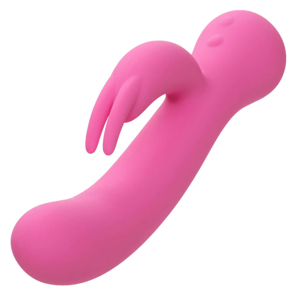 First Time Rechargeable Bunny - Pink dual stimulation vibe with turbo boost and intense rumbling vibrations.