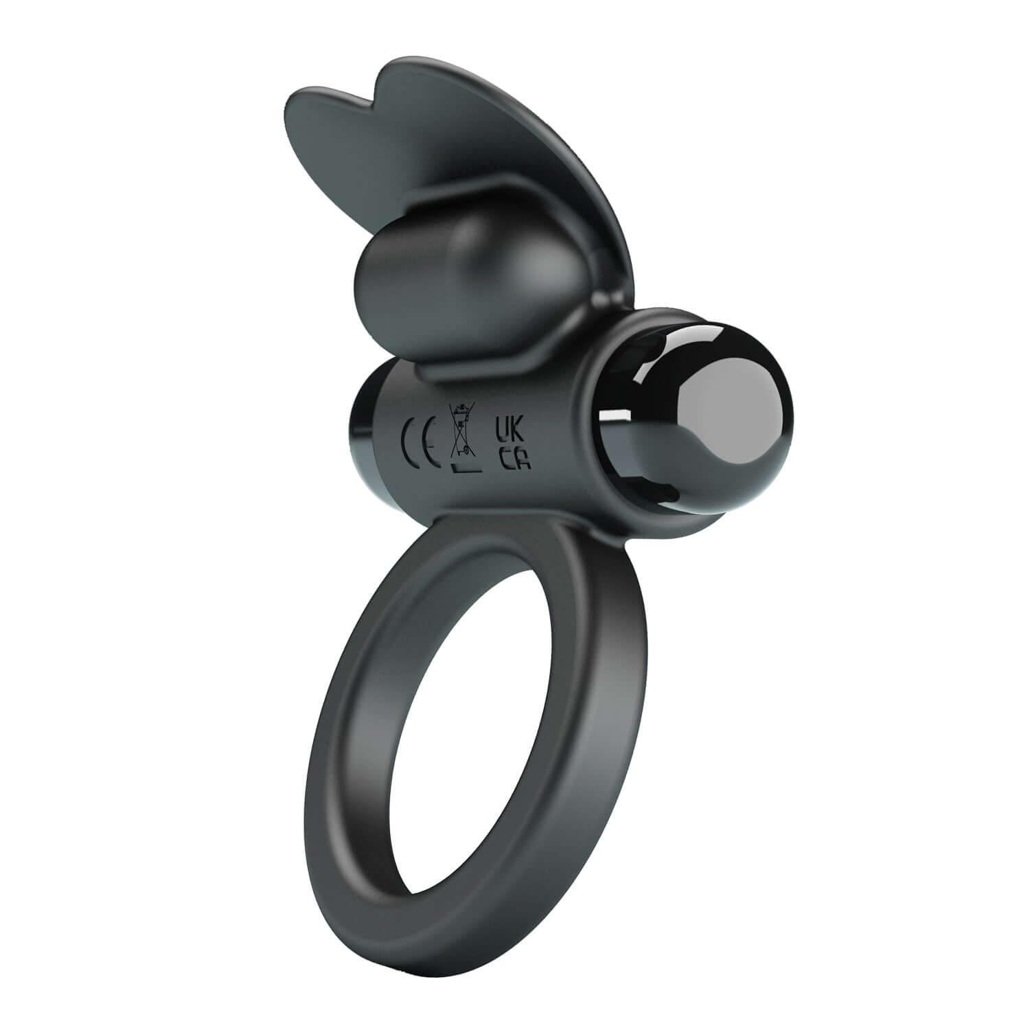 Vibrating penis ring Debonaire in black, designed for enhanced pleasure and longer-lasting erections.