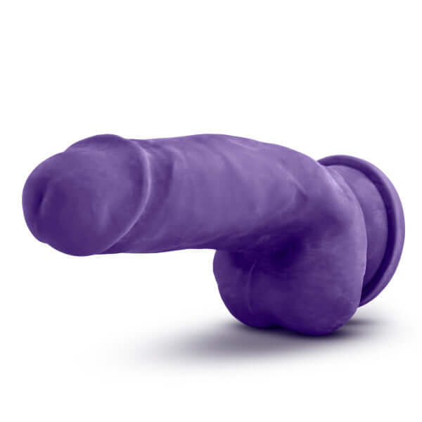 Au Natural Bold Beefy 7 Inch Purple Dildo with lifelike design and flexible spine for comfort and pleasure.