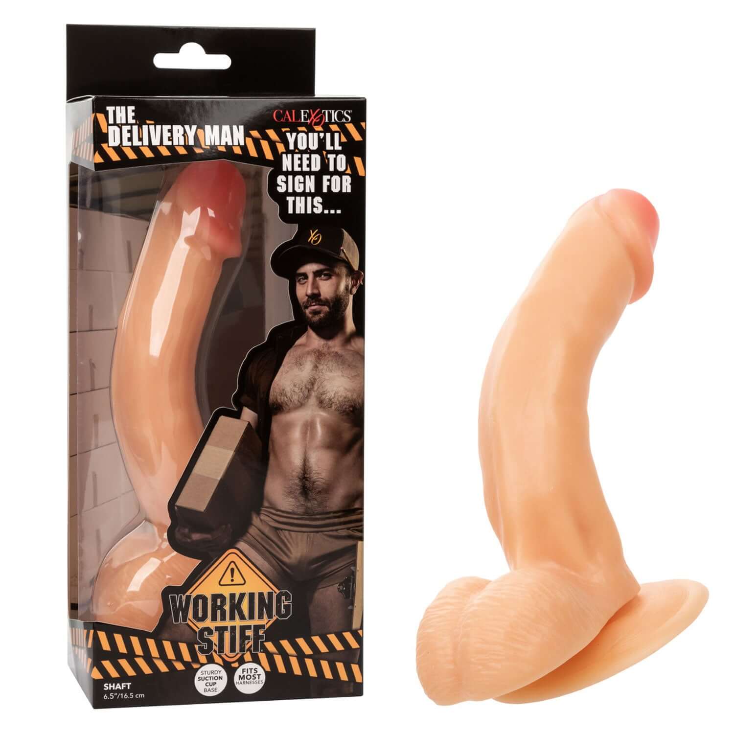 Ivory dildo 6.5 inches, Working Stiff Delivery Man, lifelike, flexible, premium design for ultimate satisfaction.