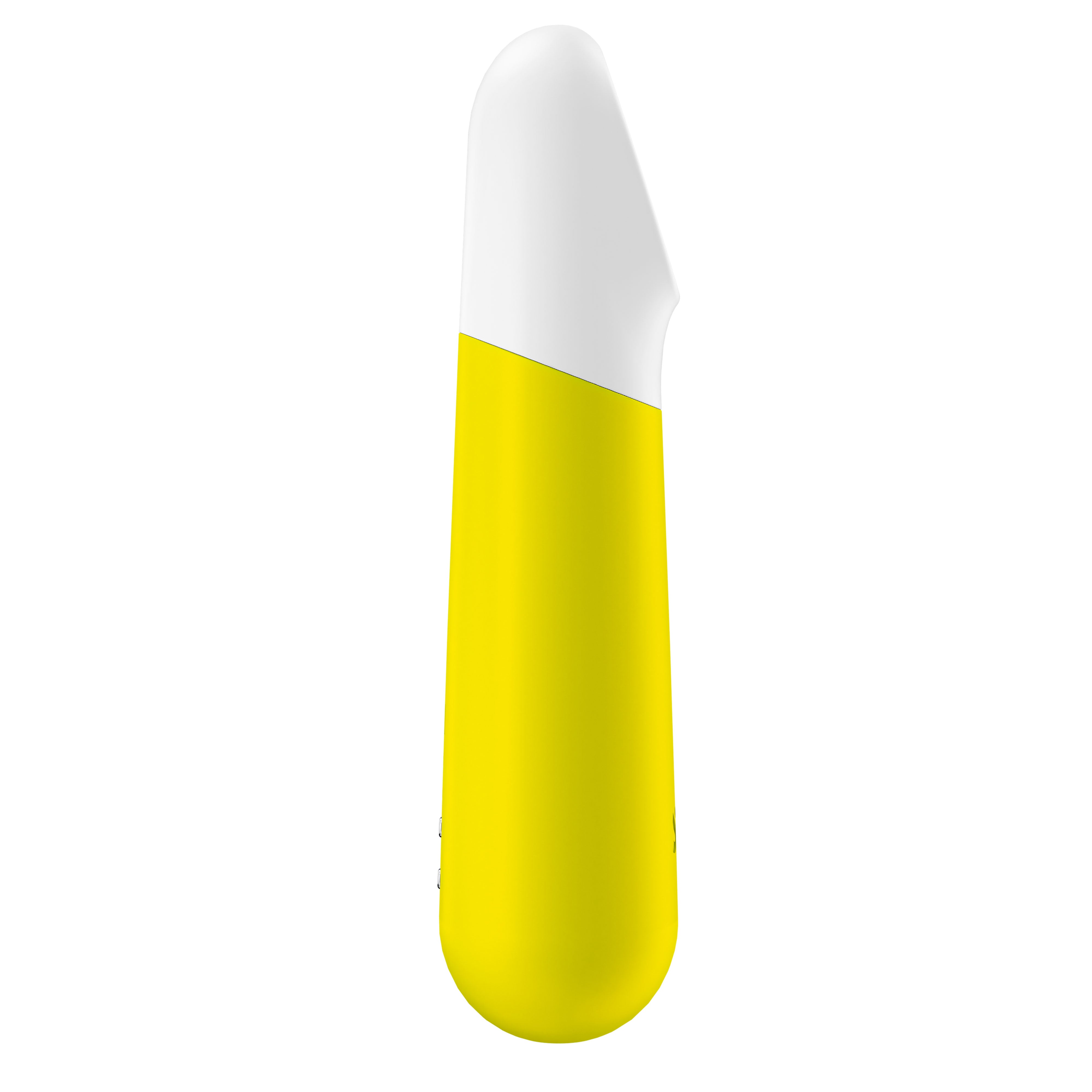 Ultra Power Bullet 4 in yellow, soft silicone body, intense vibrations, waterproof, easy to clean, provides clitoral stimulation.