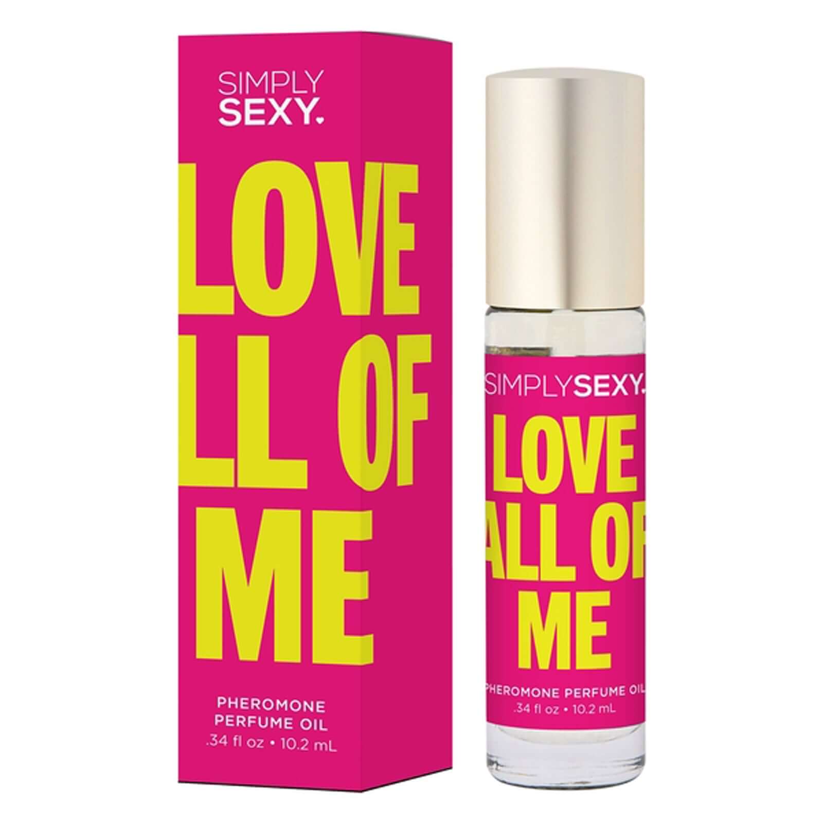 Simply Sexy Love All of Me Pheromone Perfume Oil Roll-on .34 oz bottle and packaging.