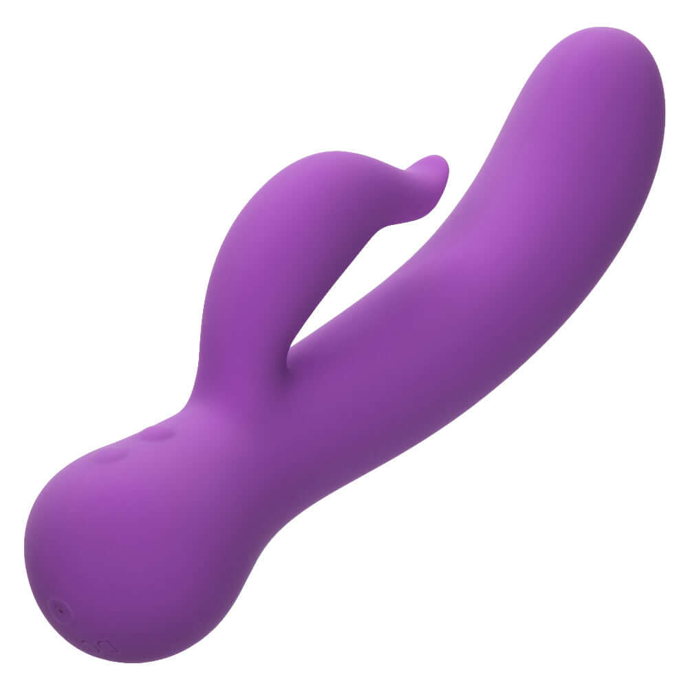 First Time Rechargeable Rabbit Pleaser - Purple dual stimulation toy with intense vibrations and turbo boost.