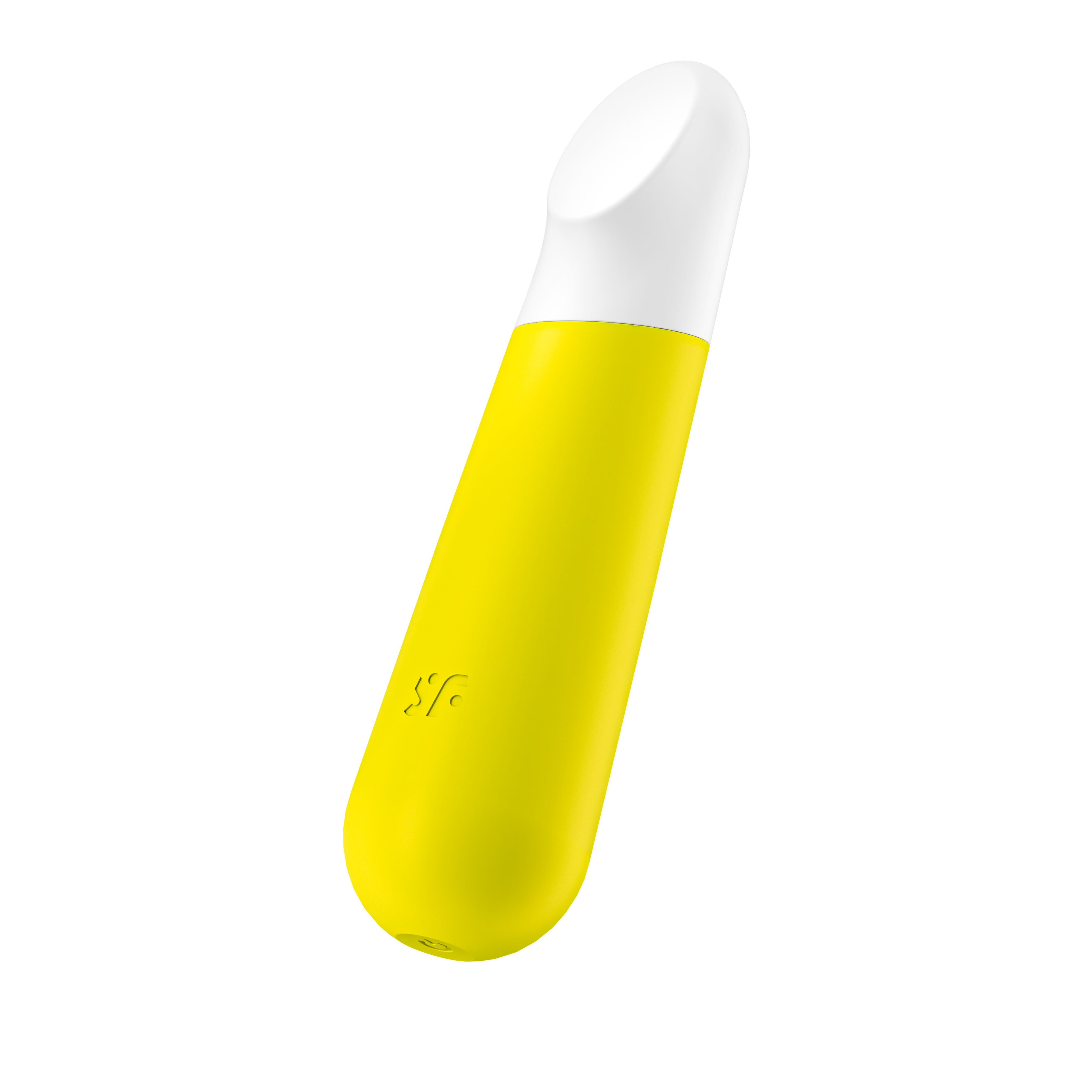 Ultra Power Bullet 4 Yellow vibrator in hygienic silicone for intense clitoral stimulation and waterproof use.