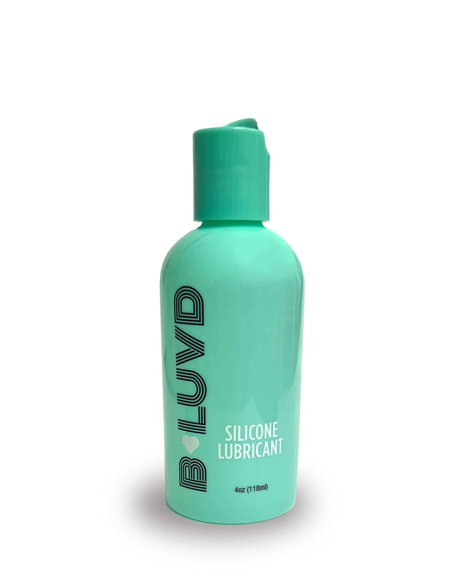 B-Luvd Silicone Lubricant 4oz bottle, paraben and glycerin-free, with thick texture for long-lasting glide and intimate enhancement.