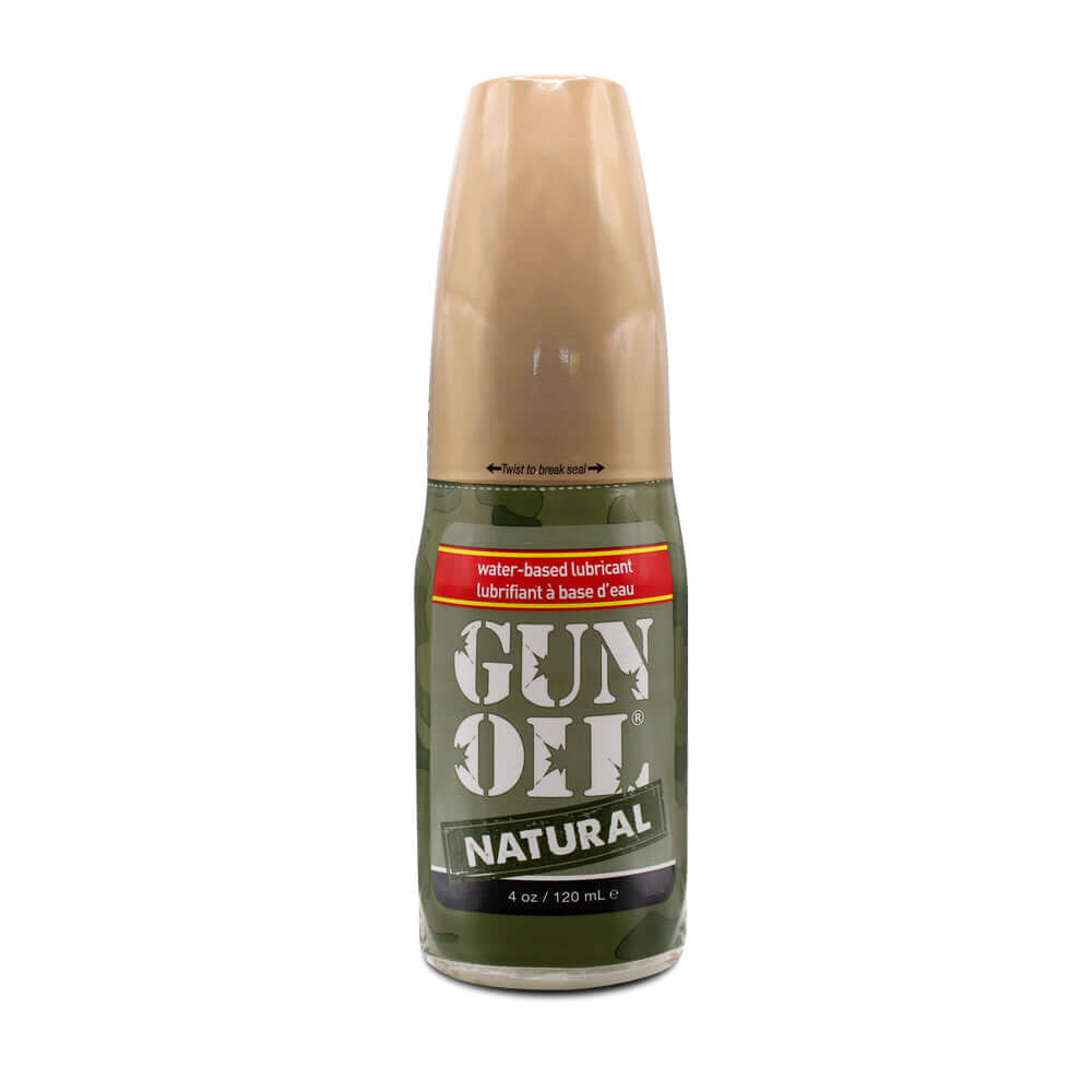 Gun Oil Natural water-based lubricant 4 oz bottle for optimal sexual health with botanicals and paraben-free formula