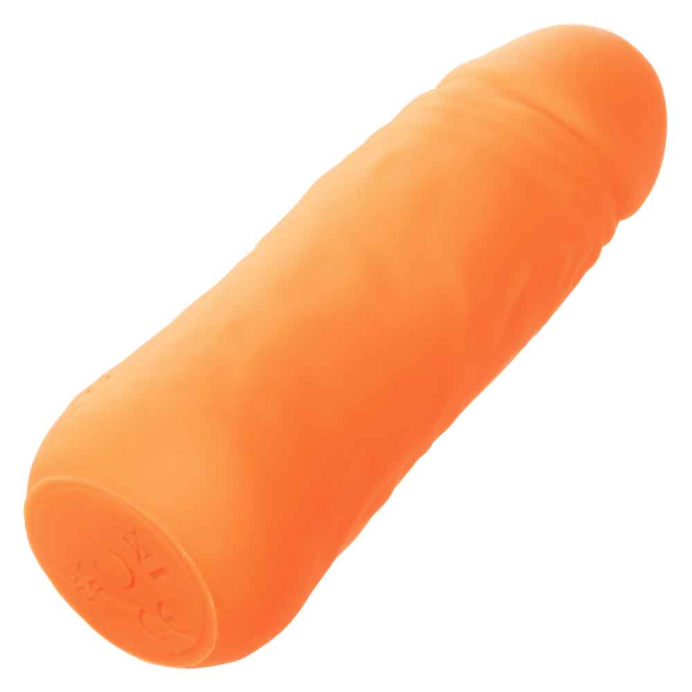 Orange Mini Vibrating Studs in liquid silicone with 10 vibration functions