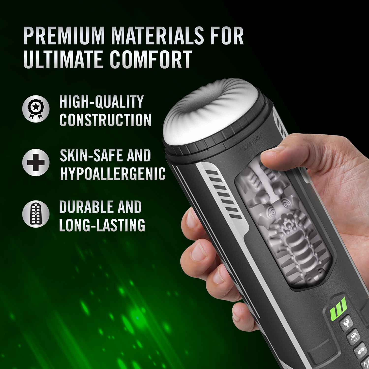 "M For Men Master Blaster Masturbator - High-quality, skin-safe, hypoallergenic, durable design for ultimate comfort"