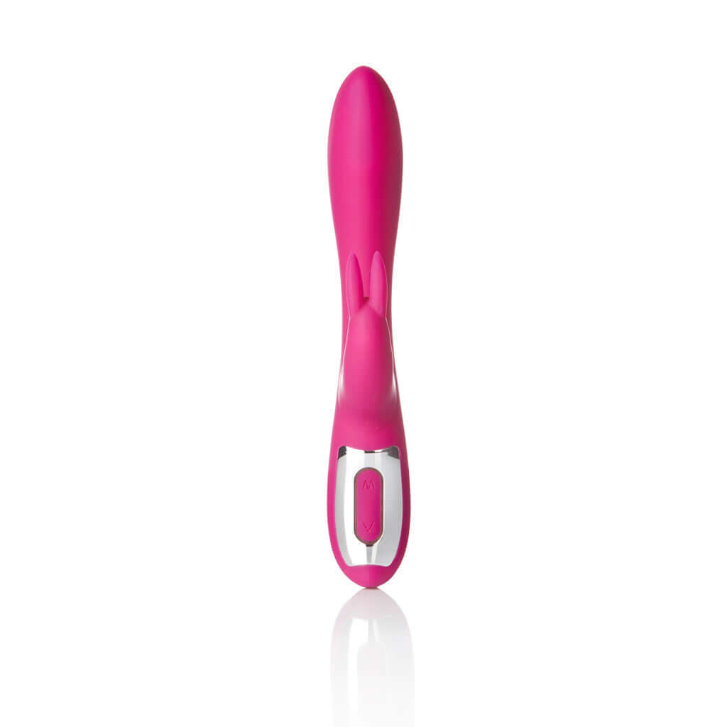 Nu Sensuelle Roller Motion Giselle Massager in Magenta with dual motors for G-spot and clit stimulation, featuring roller motion technology