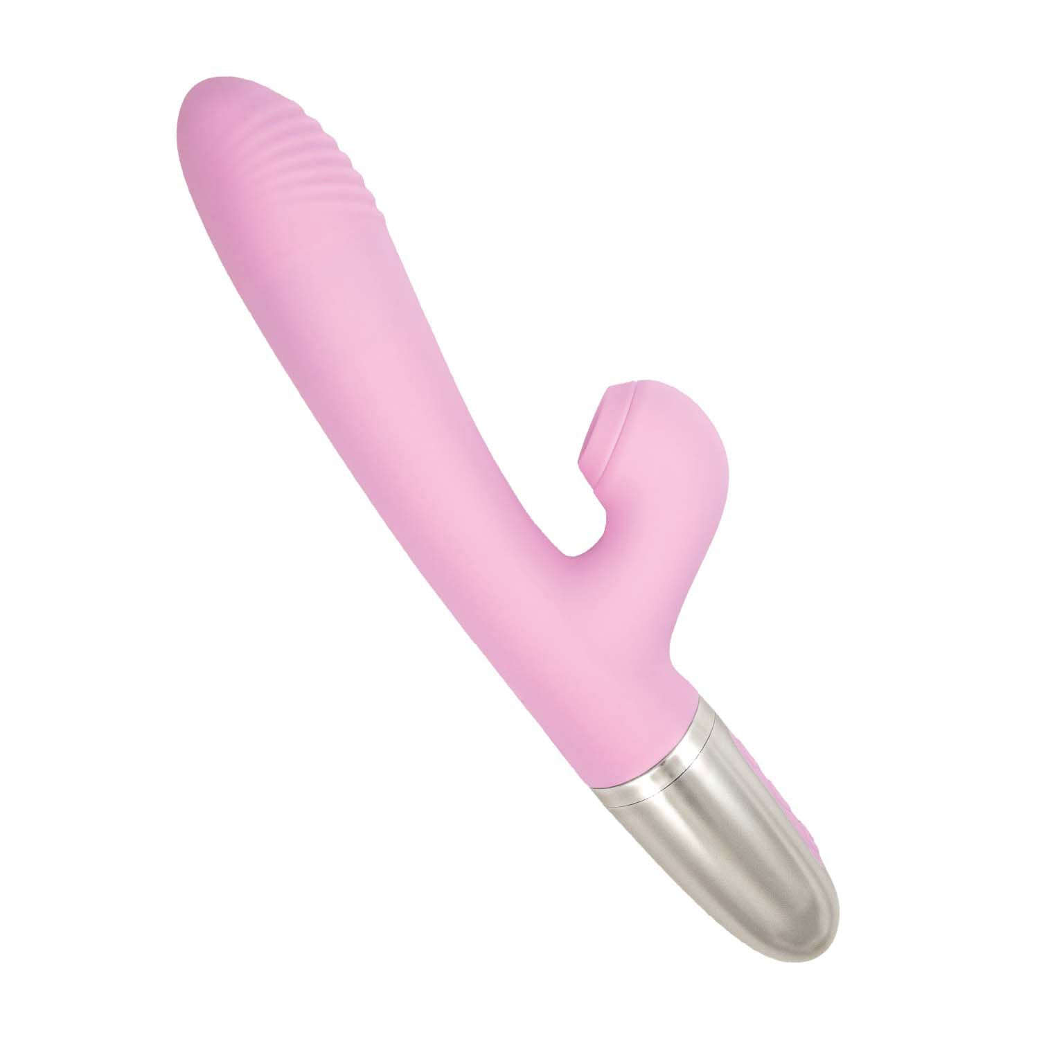 Pink Goddess Tapping Thruster with textured head and sleek USB rechargeable design for enhanced pleasure and discreet use.