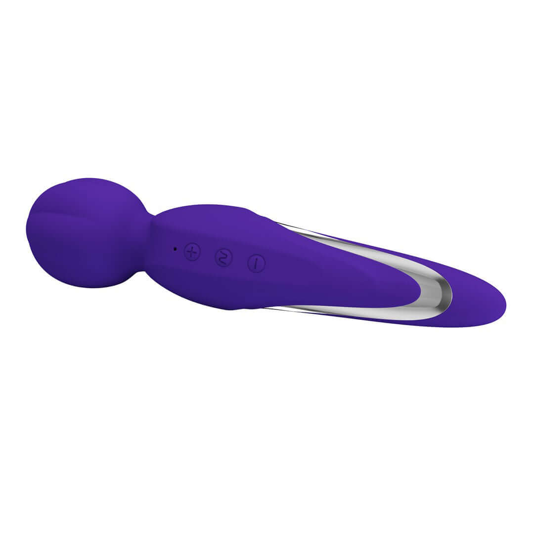 Violet Walter Super Soft Silicone Wand with smooth touch, skin-friendly design, and 7 vibrating modes for a comfortable experience.