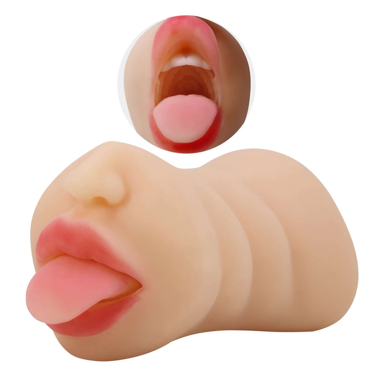 Sarah Mouth Masturbator Sleeve featuring realistic details and tongue for enhanced pleasure and sensations.