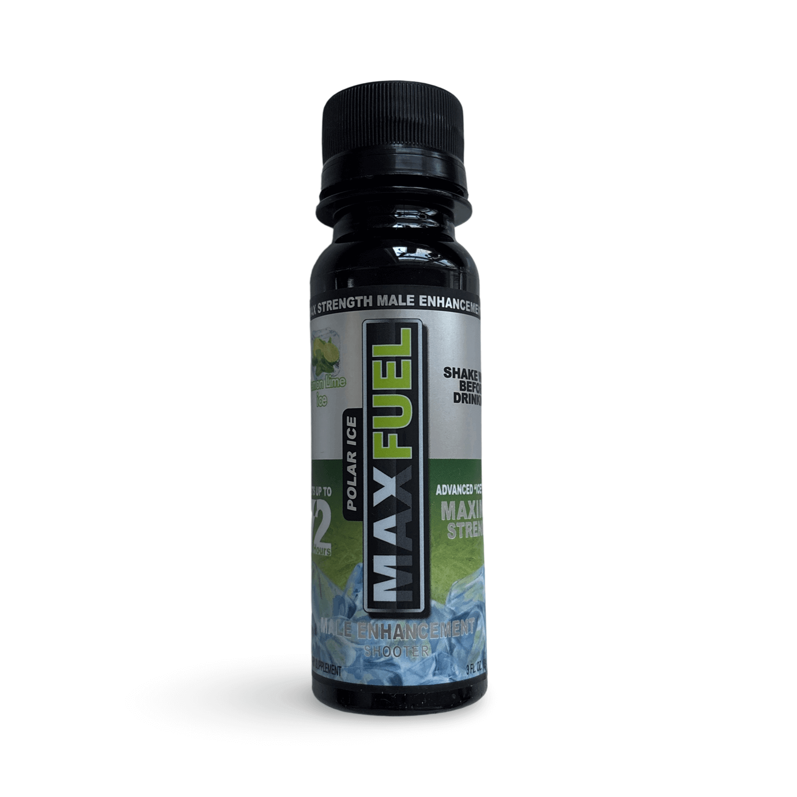 MaxFuel Polar Ice Male Enhancement Shooter Lemon Lime Ice 3 fl oz bottle for boosting stamina and performance