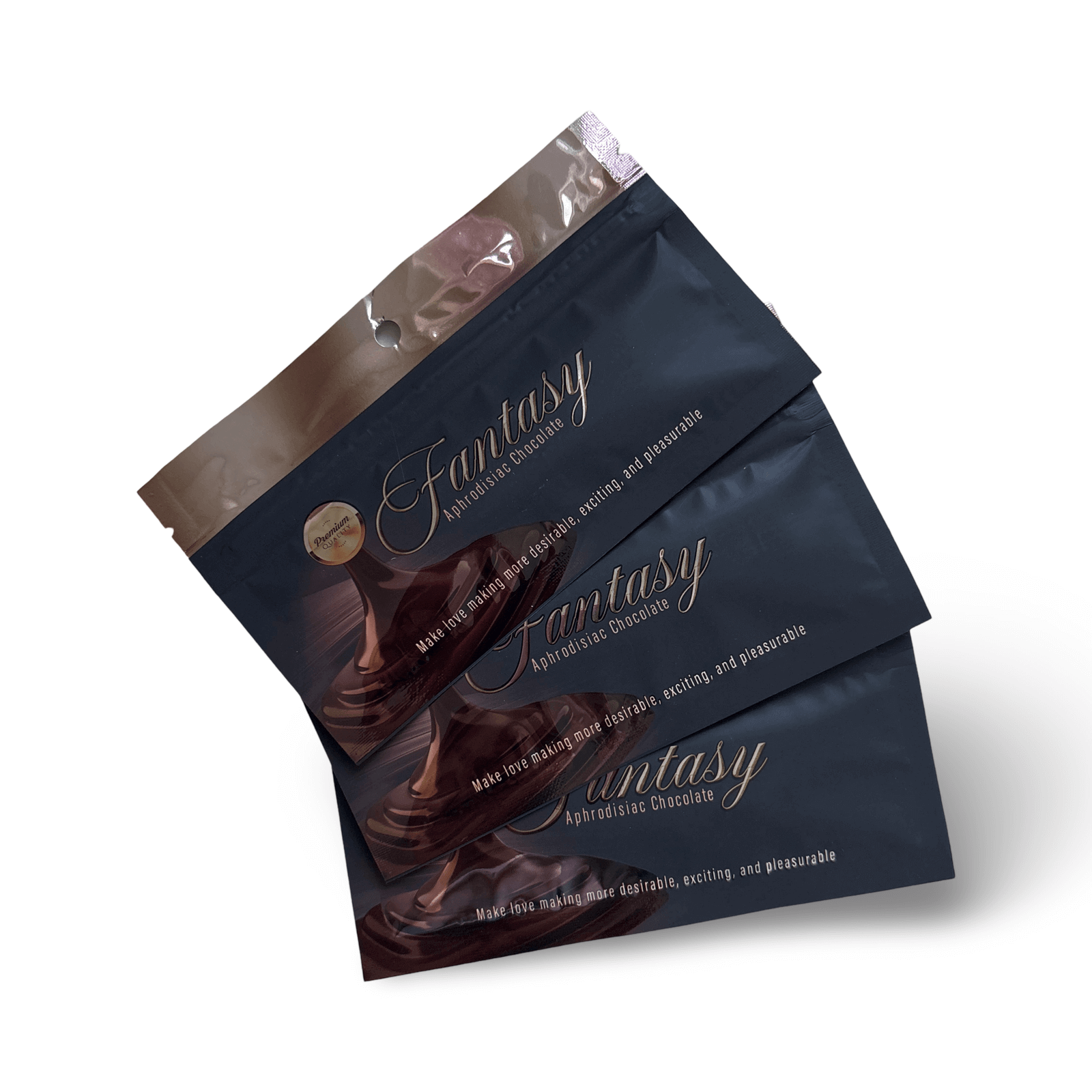 Fantasy Aphrodisiac Chocolate for Him - 3 Packs to Enhance Energy, Libido, and Satisfaction with Premium Ingredients