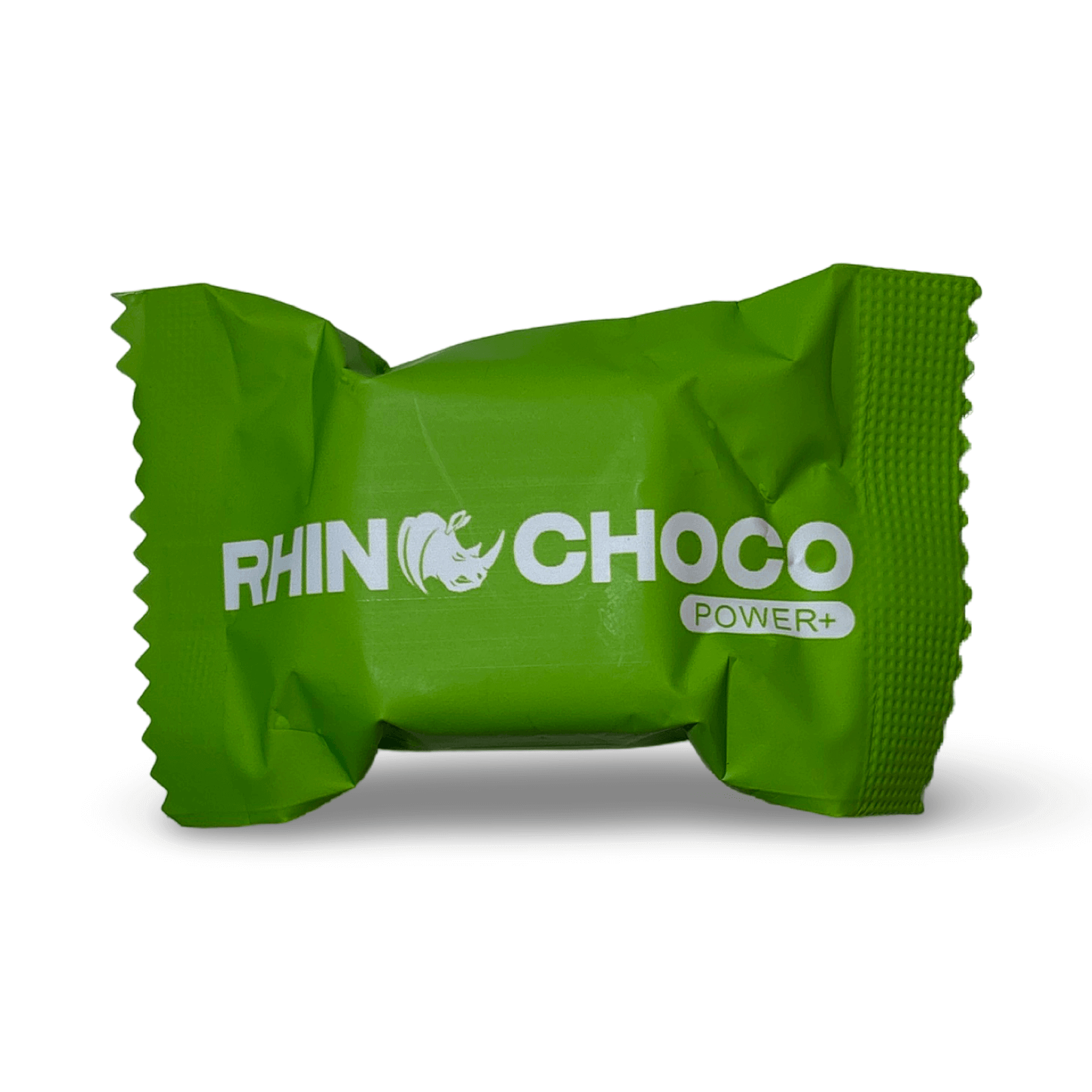 Rhino-Choco VIP Mint Power Chocolate green packaging showcasing male enhancement benefits in a 10g individual piece.