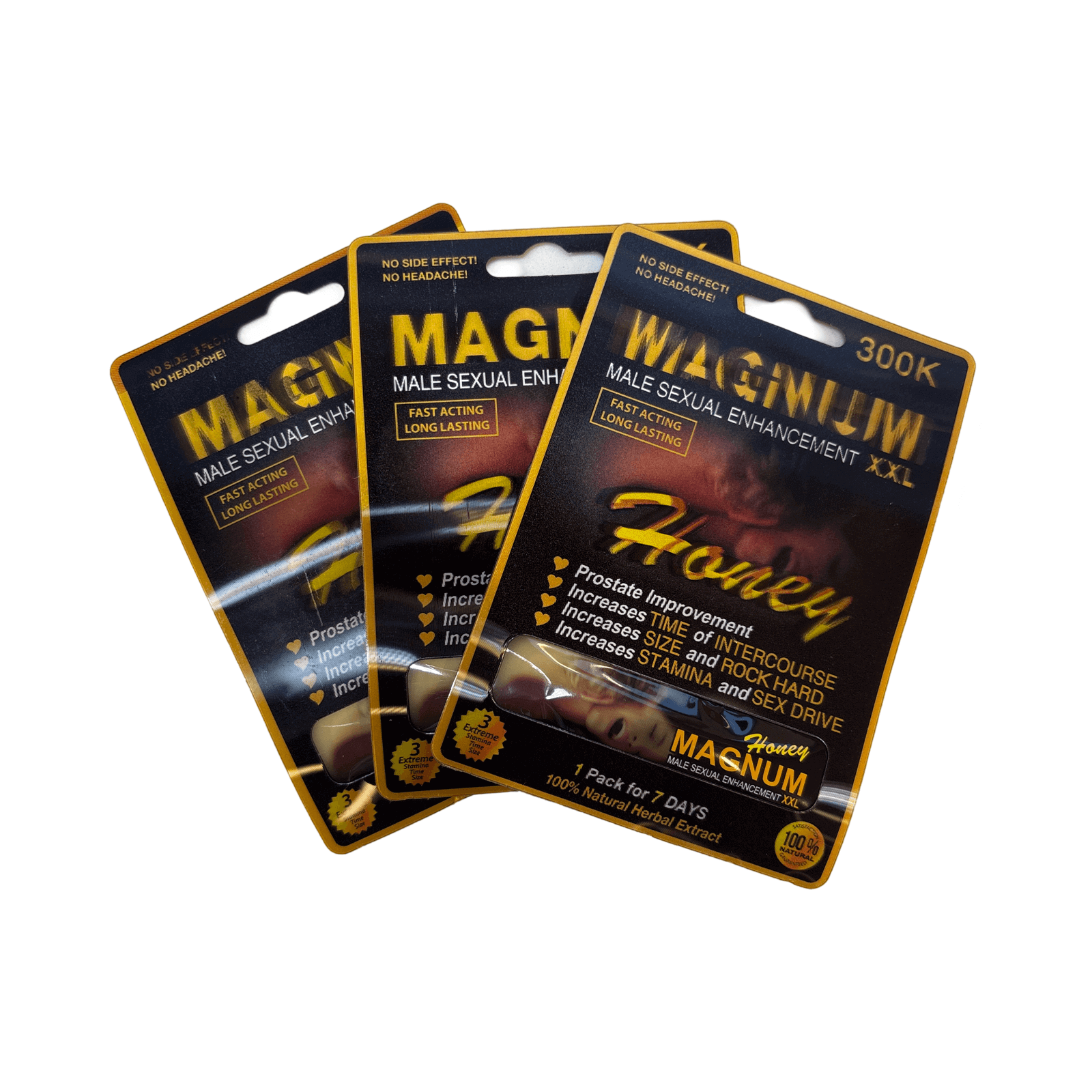 300K Magnum XXL Honey Male Enhancement 3 Pack for improved sexual performance and stamina. Fast-acting, long-lasting formula.