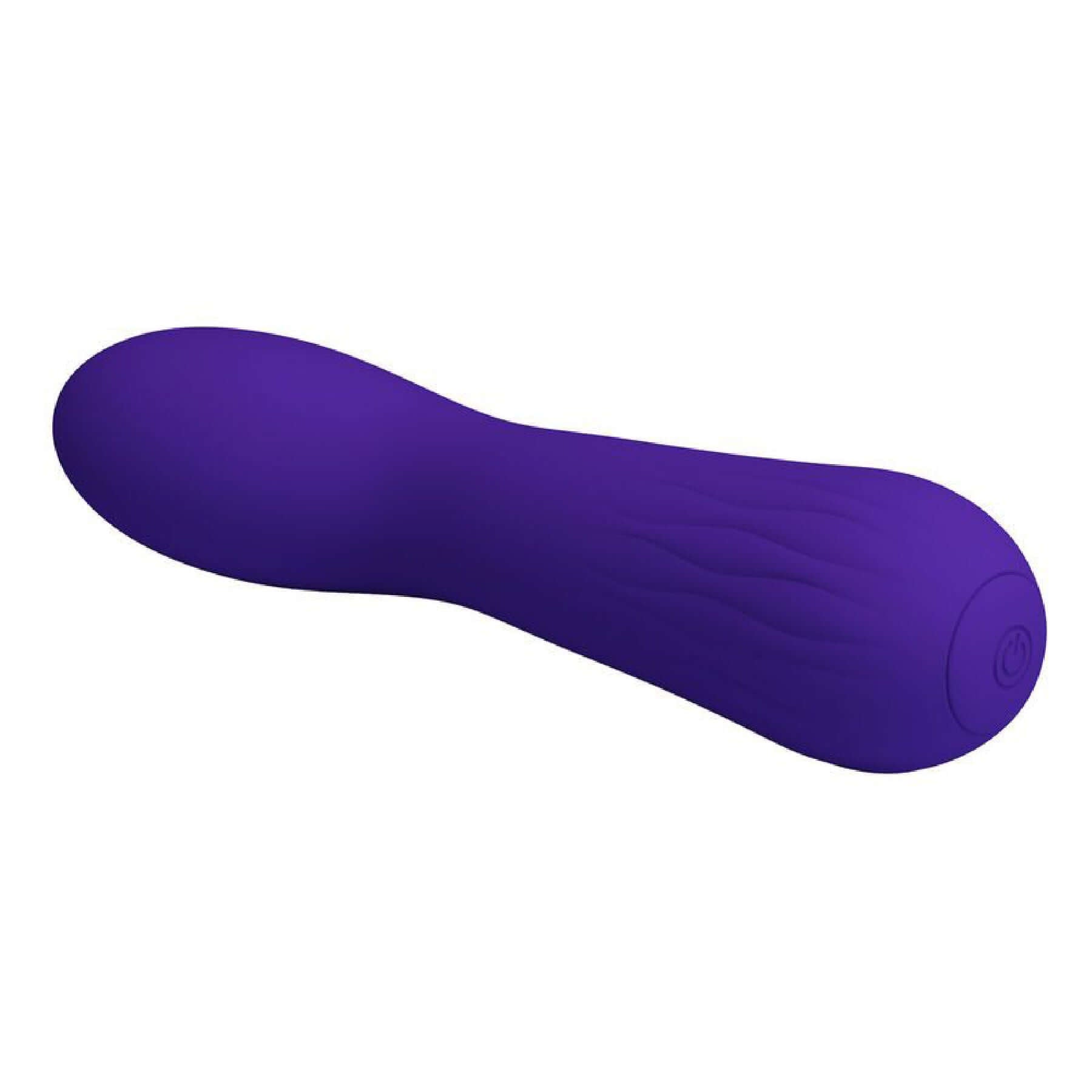 Faun Rechargeable Vibrator in Purple with soft silicone, curved design, and multiple functions for G-spot stimulation and sensual contours.