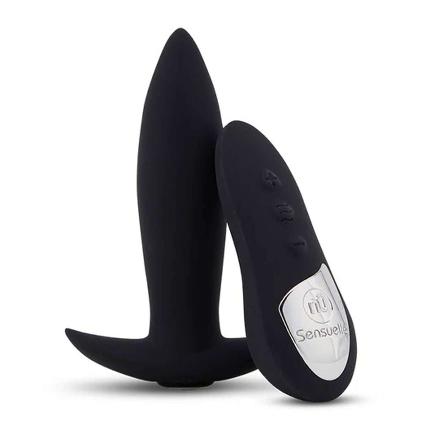 Nu Sensuelle Remote Control Mini-Plug - Black with ergonomic design and powerful vibrations for anal play.