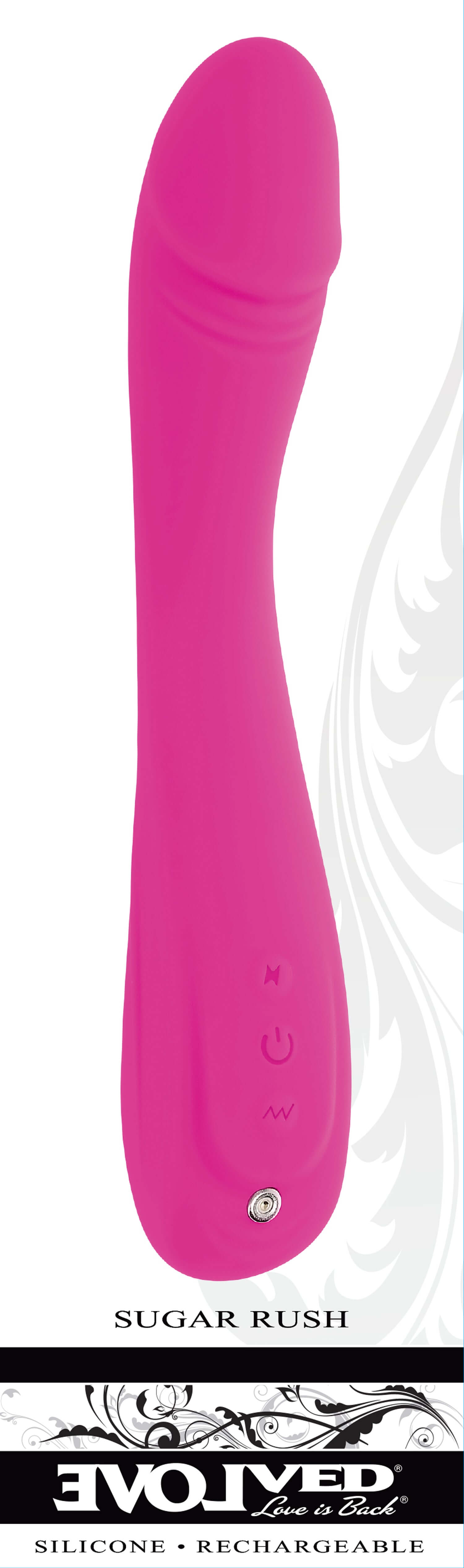 Elegant pink Sugar Rush vibrator with multi-speed settings, ergonomic handle, and water-resistant design for enhanced pleasure.