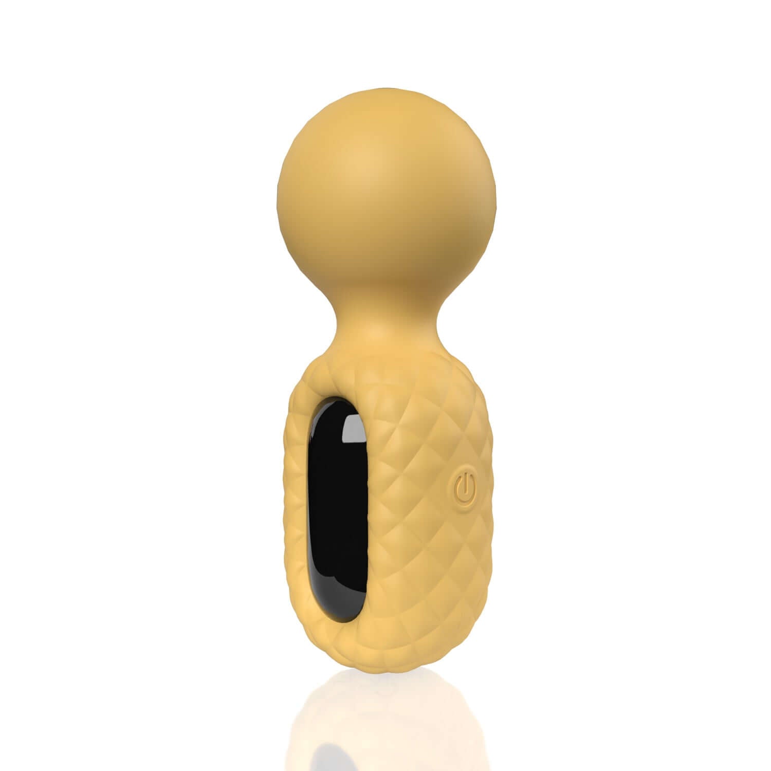 Screaming O Rebound Compact Power Wand in Bumblee Yellow, featuring a body-safe silicone design and flexible neck.