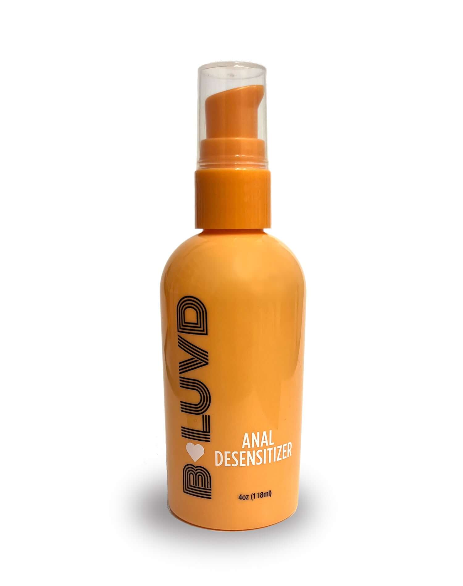 B-Luvd Anal Desensitizing Lubricant 4oz bottle for enhanced comfort during intimate experiences.