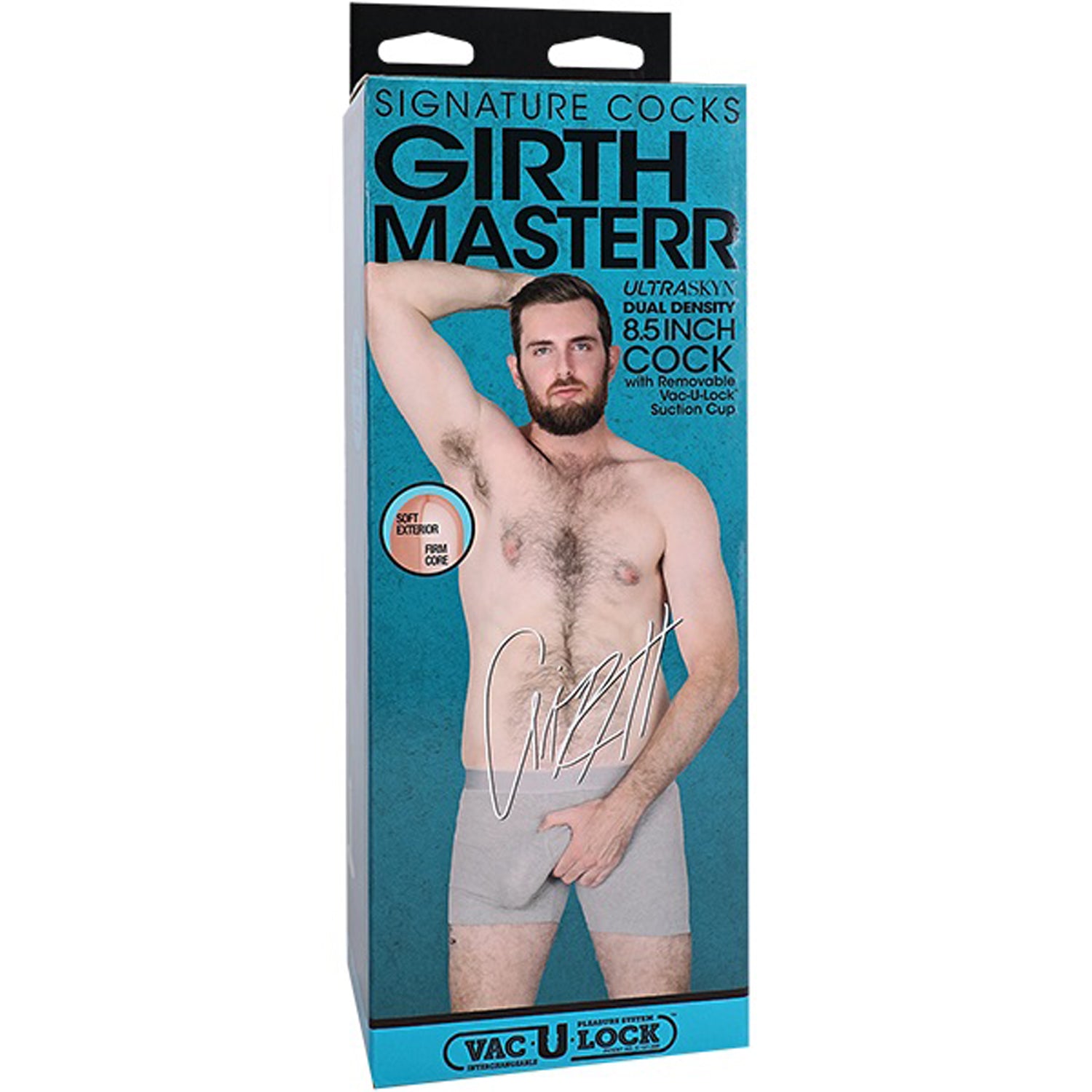 Signature Cocks - Girthmasterr - 8.5&quot; With Removable Vac-U-Lock Suction Cup - Vanilla-1