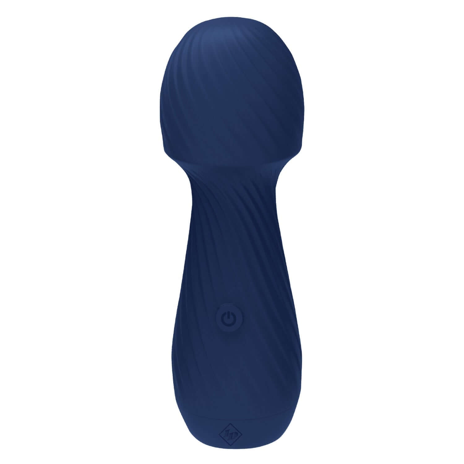 Travel With Me Mini Pleasure Wand in blue, featuring textured handle and egg-shaped top for intense body exploration.