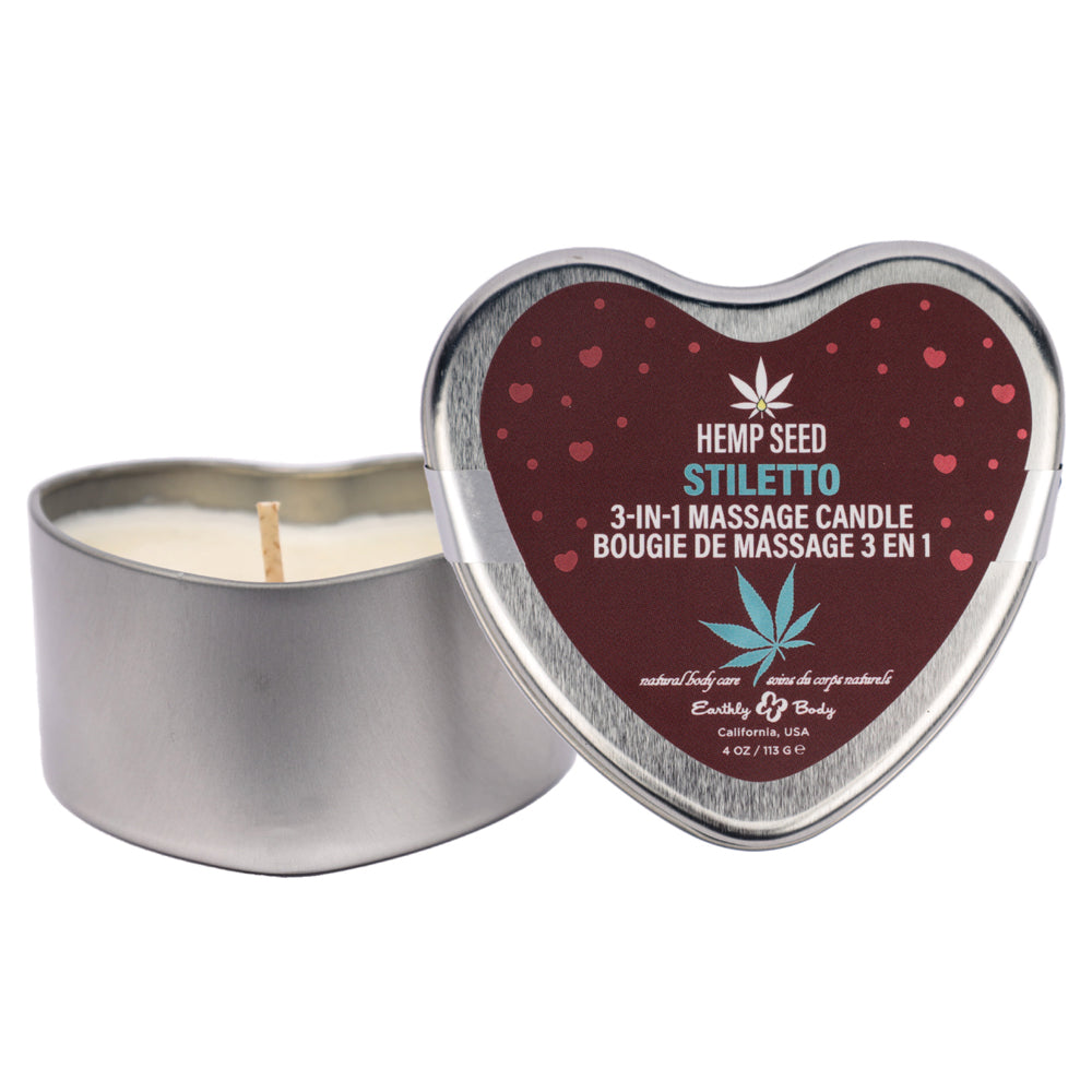 Hemp Seed 3 in 1 Massage Candle Stiletto 4.07oz-1