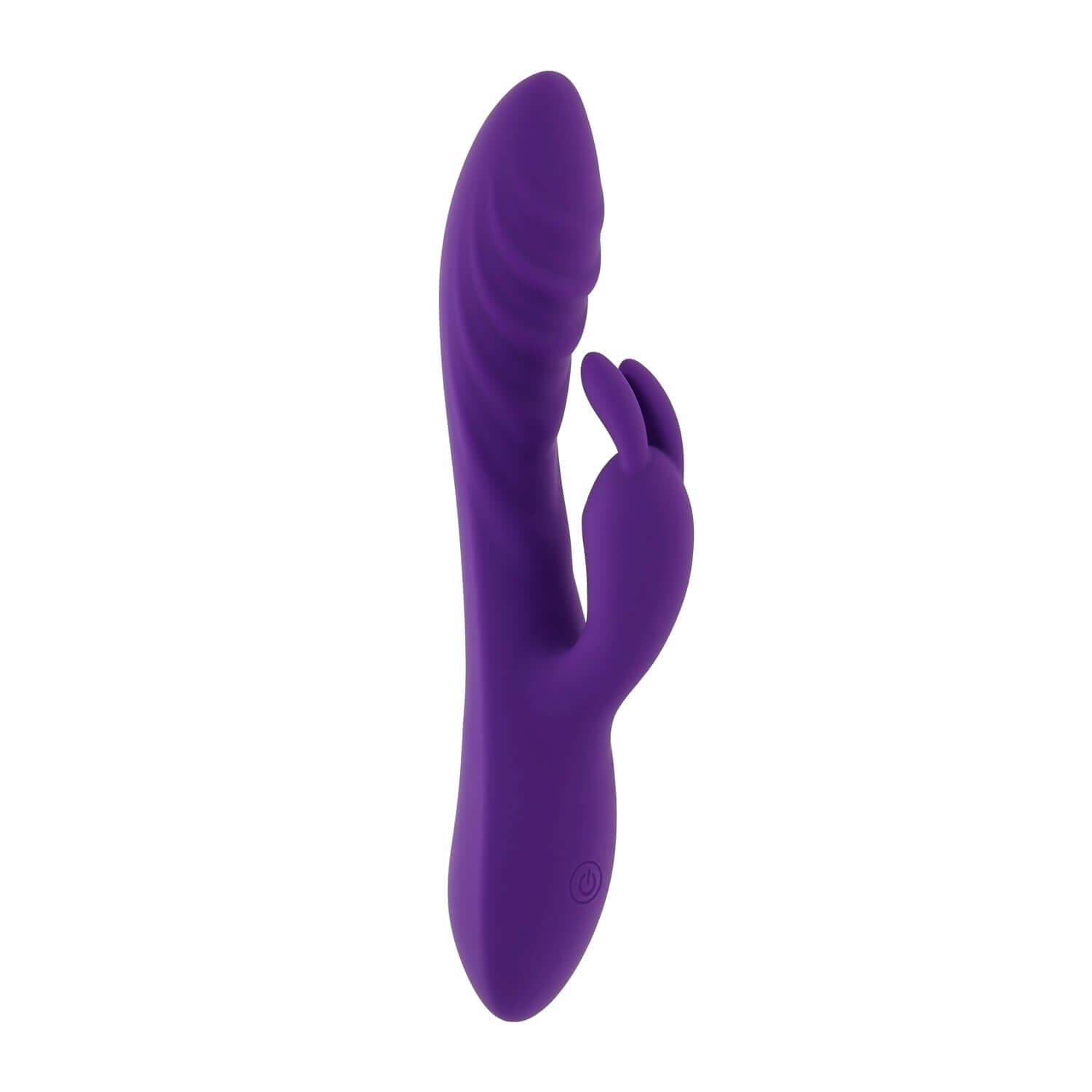 Evolved Wavy Rabbit Purple vibrator with rippling ridges and precision point for targeted vibrations, featuring two motors and 10 speeds.