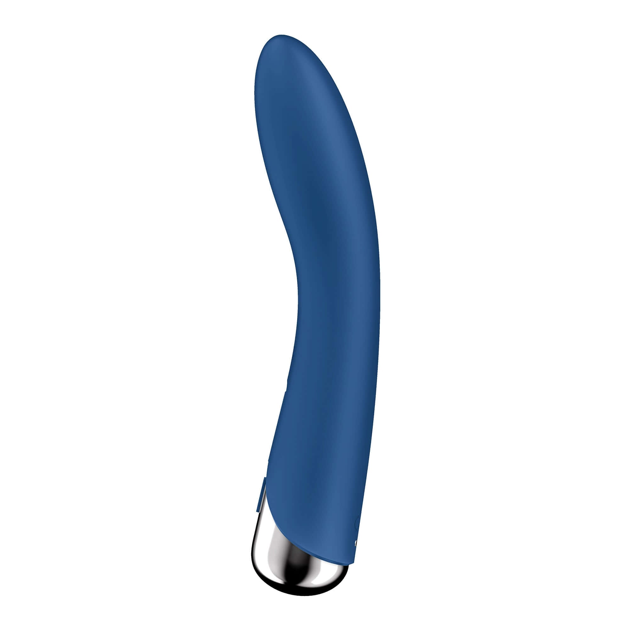 Spinning Vibe 1 in blue, a G-spot vibrator with a sleek design and rotating head for enhanced pleasure.