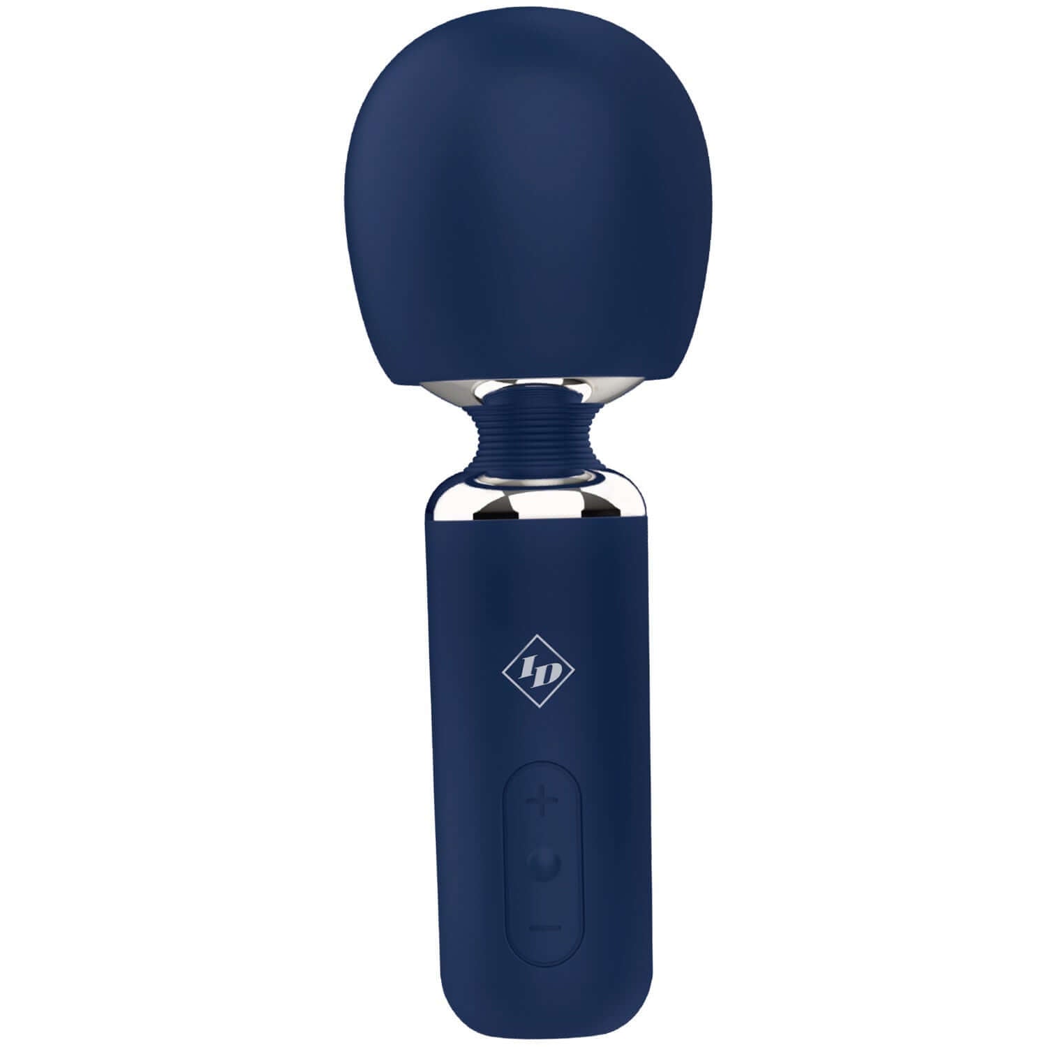 Give Into Me Pleasure Wand in blue with flexible neck, smooth handle, and ultra-powerful head for intense pleasure.