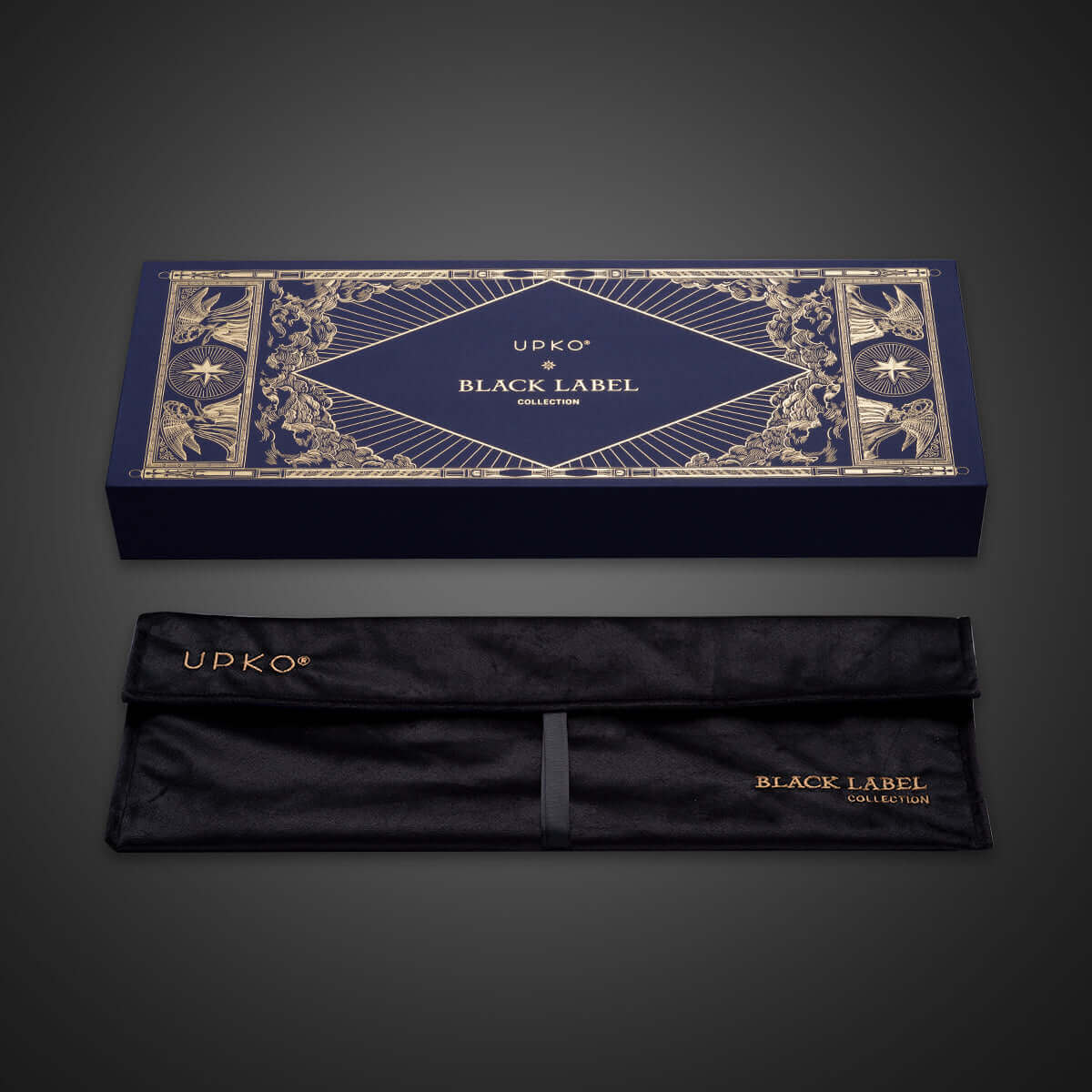 Elegant UPKO Black Label Collection packaging, showcasing luxurious design and craftsmanship for intimate accessories.