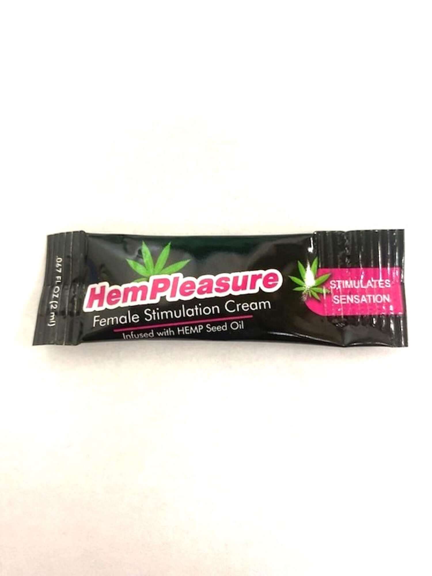 Hempleasure for Women Sample Packet with Hemp Seed Oil for Enhanced Sensual Activity and Tingling Sensation.