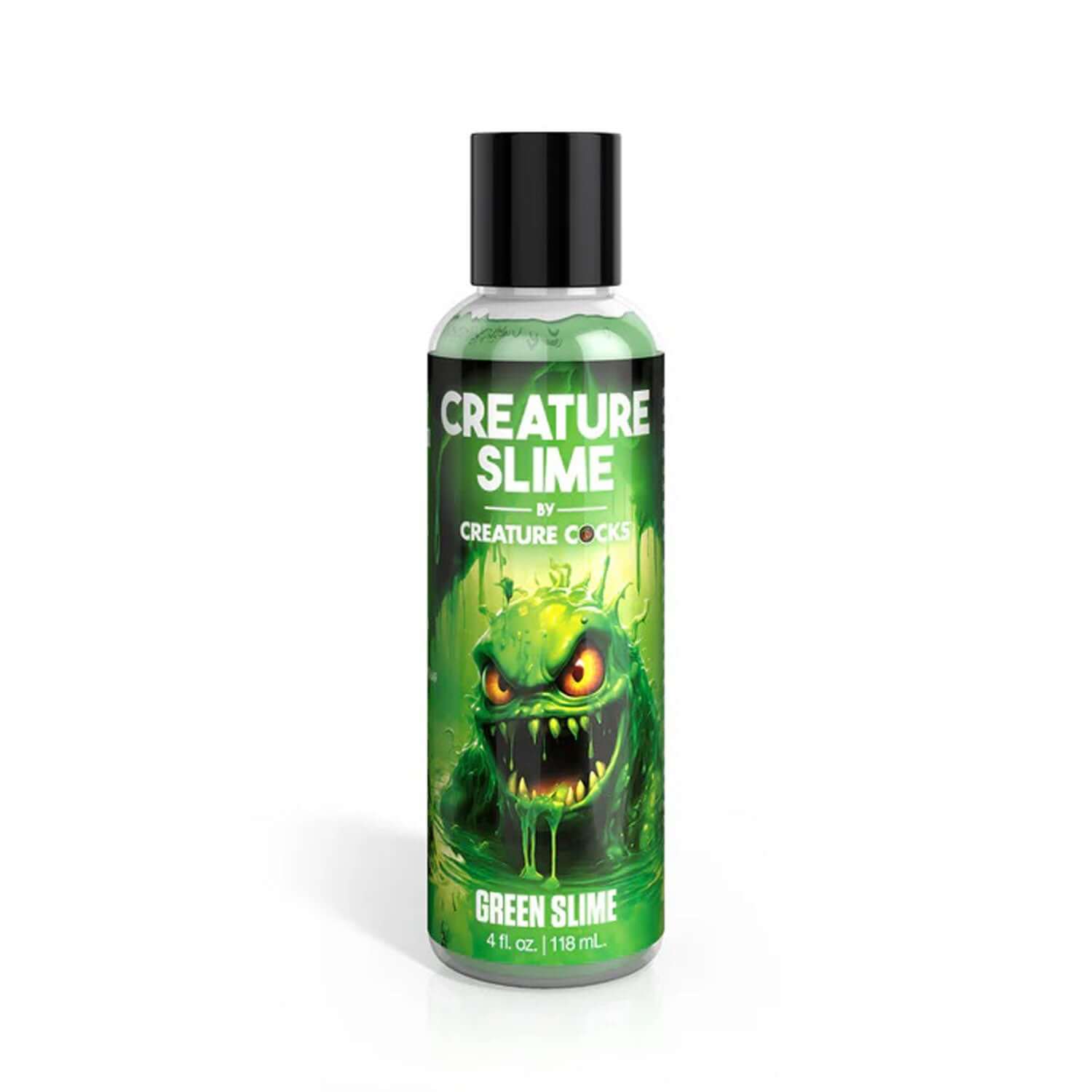 4oz Creature Slime Green Water-Based Lubricant - Enhance Fantasy Role-Play with Unscented, Realistic Slippery Sensation