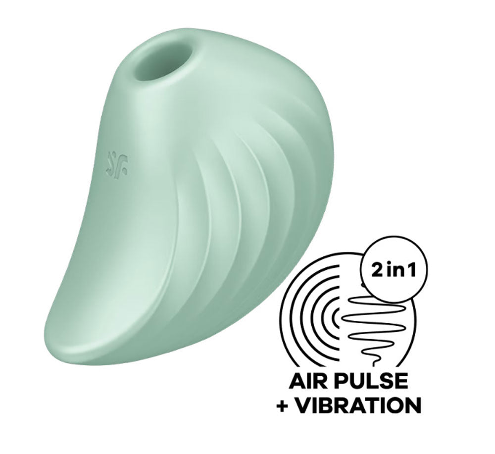 Satisfyer Pear Diver - Air Pulse Stimulator Plus Vibration - Mint-1