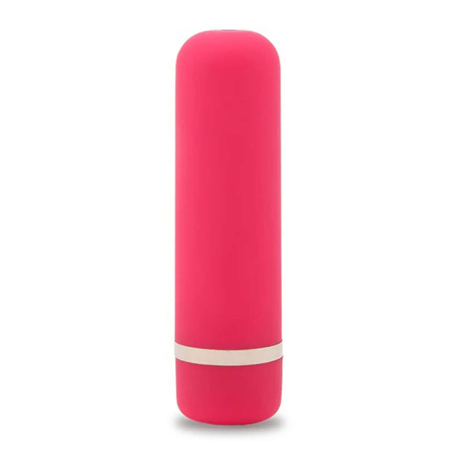 Pink Nu Sensuelle Joie Bullet vibrator with silky smooth surface and 15 vibration settings for moderate power stimulation.