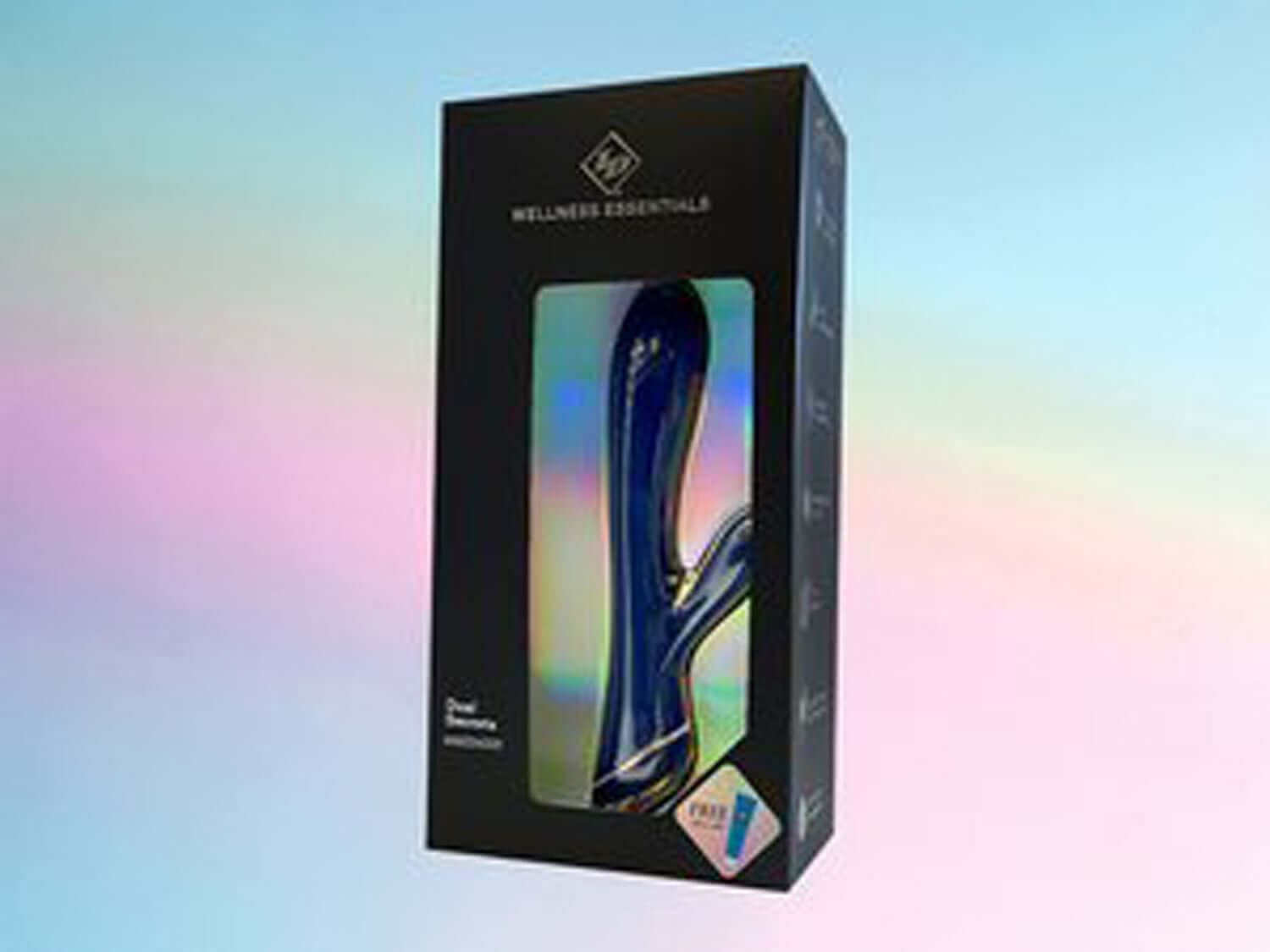 Dual Secrets Massager - Blue packaging showcasing powerful dual motors and a sleek design for enhanced pleasure.