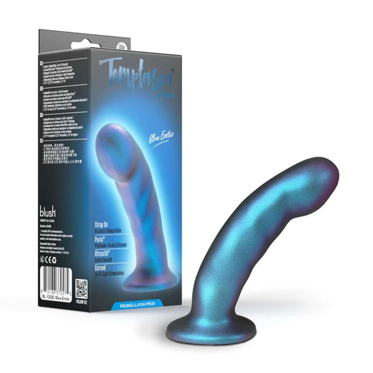 Temptasia Rebellion Peg Blue Erotic Dildo