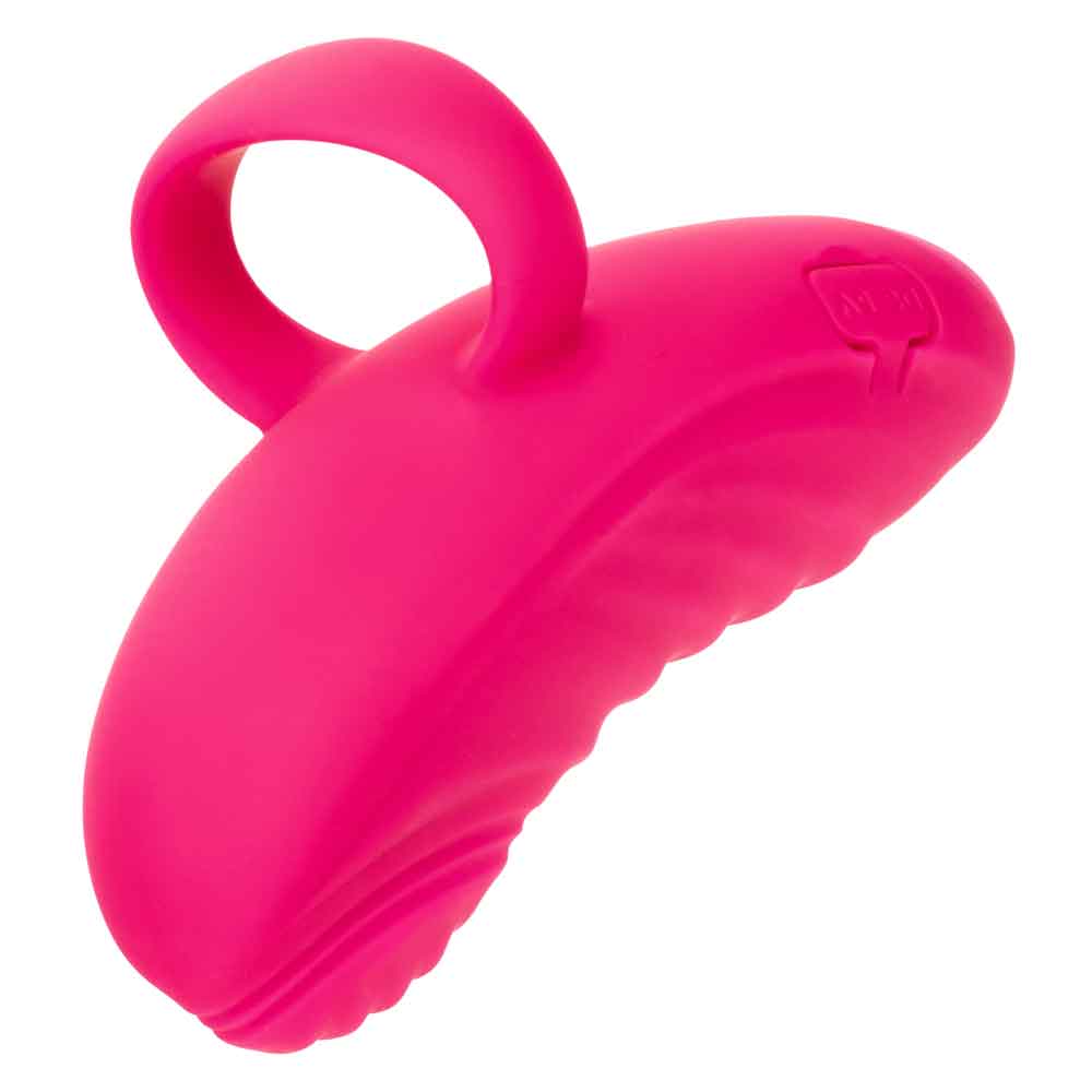 Pink Envy Handheld Thumping Massager with soft grip and rippled texture for targeted pleasure points.