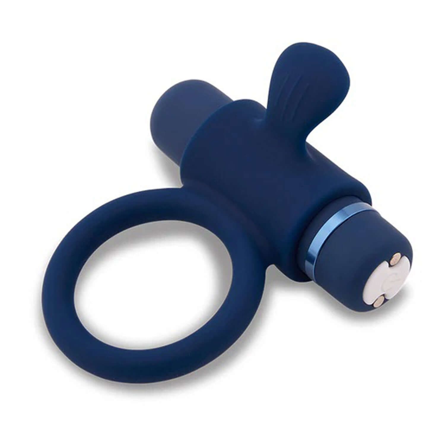 Nu Sensuelle Silicone Bullet Vibrating Ring - Navy Blue