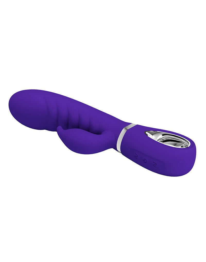 Prescott Super Soft Rabbit Silicone Vibrator in Purple - Ultra Soft, Skin-Friendly, Comfortable Feel for Sweet Love Experiences