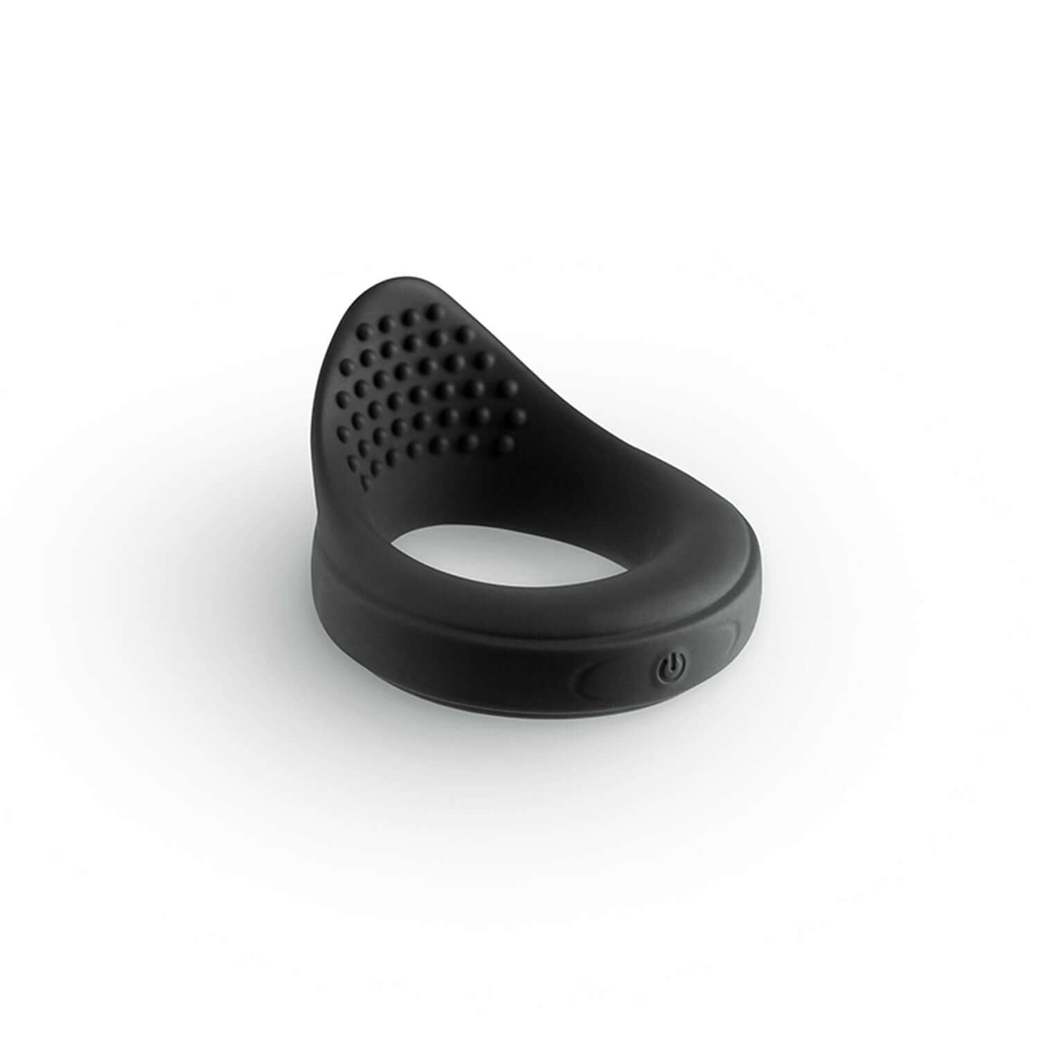 Renegade Slider Black vibrating cock ring with 3 speeds, 7 functions, waterproof, and rechargeable design for enhanced pleasure.