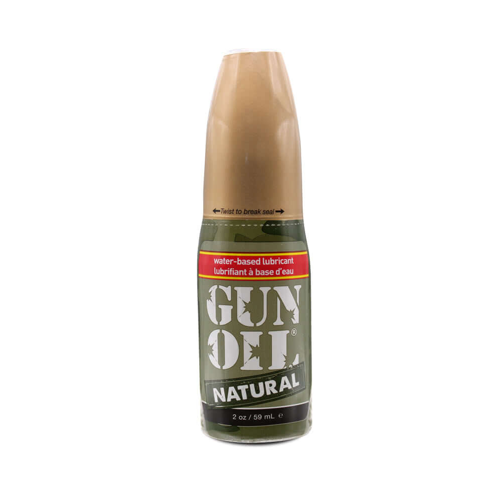 Gun Oil Natural Lubricant 2 Oz Bottle - Water-based, botanical-infused, paraben-free for optimal sexual health.