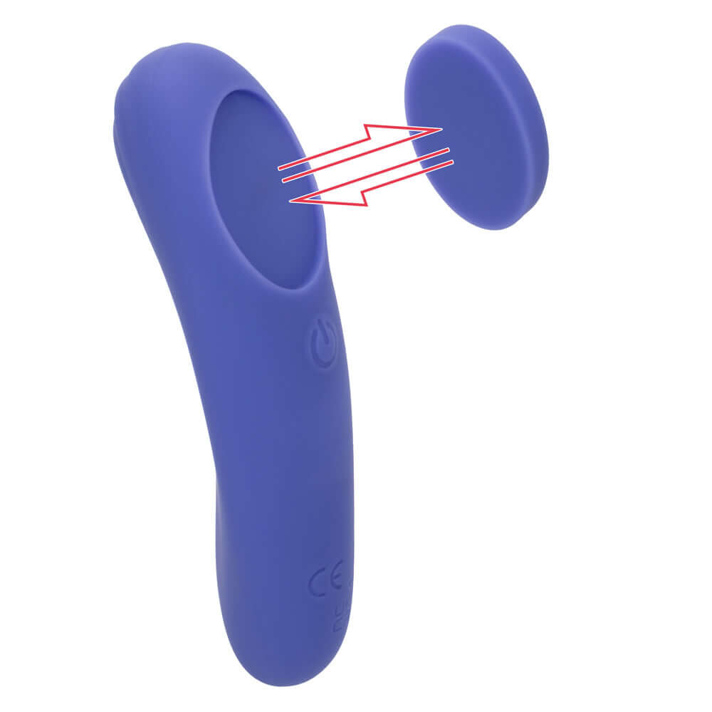 CalExotics Connect Panty Teaser in Periwinkle with detachable wireless controller for discreet and sensuous pleasure.